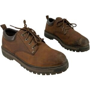 Men's Dark Brown Skechers Tom Cat Chunky Platform Oxford Sneaker Shoes Sz 10M